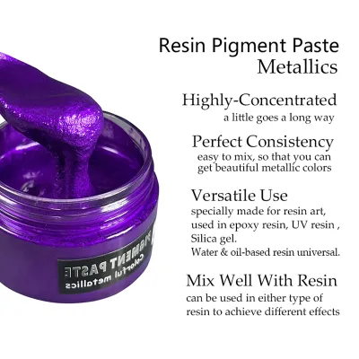 Multi-functional 50g Epoxy Metallic Dye Paste Widely Used in Handcraft Production Art Decoration and Creative Design