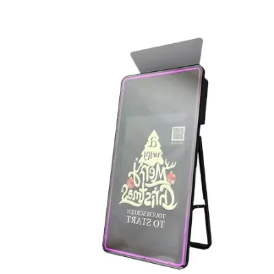 RCM 430Mini Professional Mirror Photo Booth with Flash Function, 43" Touch Screen, RGB Light Strip & I7-4th Gen Mini PC