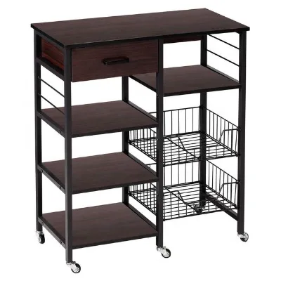 Best Selling for Bathroom/Bedroom/Living Room/Kitchen 4 Tier Cart with Wheels Heavy Duty Storage Shelf Cabinet Storage Trolley