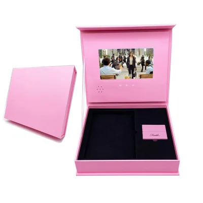 Customized Presentation 7 Inch LCD Screen Box Gift Custom Video Box with Battery