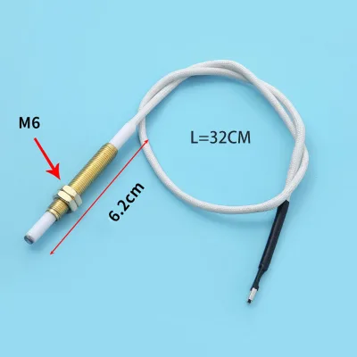 Copper Sleeve Electric/Gas Ignition Needle M6 for Gas Stove Replacement Igniter