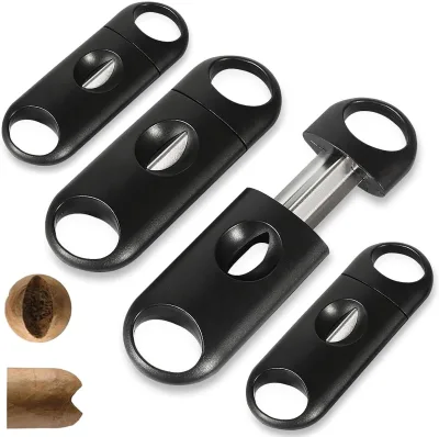 Cheap Wholesale Manufacturer Stainless Steel Tabletop Luxury Child-Safe Cigar Cutter Set Knife with Custom Logo