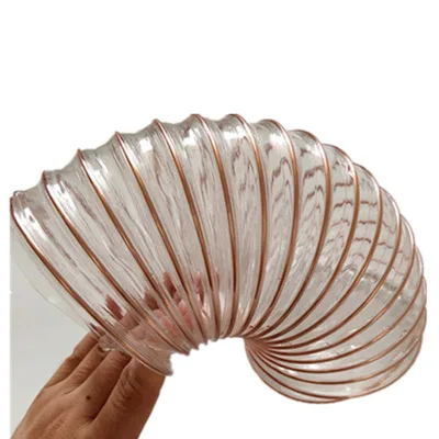 WANFLEX Spiral Clear Reinforced Chemical Resistant Industrial Vacuum Pu Air Duct Ventilation Hose