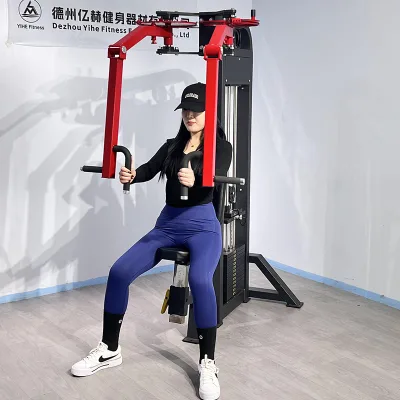 Advanced Stable Pec Fly Machine Integrated Pulley System Smooth Movement Bird Trainer with Chest Clamp Pin Load Selection