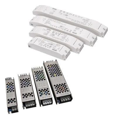 Constant Voltage 24V 60W 100W 200W 300W AC/DC Converter Dual Channel Single Output Thin White Led Power Supply Transformer