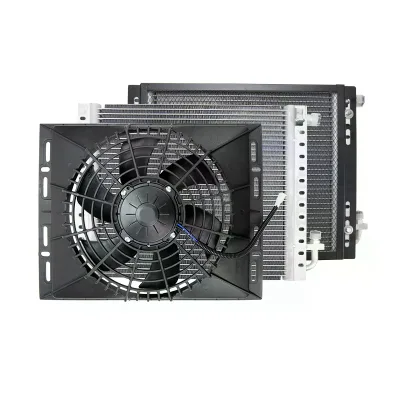 Universal 120W Condenser Radiator Cooling Fan Set 14''x18'' with Radiator Net for OLIVER Classic Muscle Car Hot Rod