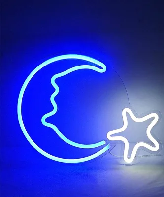 Moon Neon Signs LED Christmas Halloween Festival Wall Decor Lights IP20 Rated Home Decoration