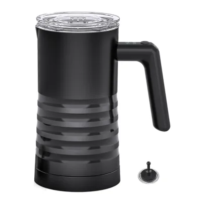Electric Milk Frother and Steamer 4 in 1 Auto Milk Warmer 400W Non-Stick Interior 350ml Stainless Steel Hot Cold Milk Foamer