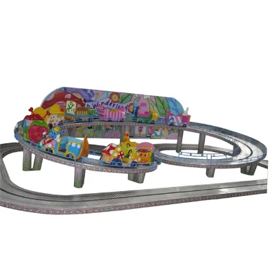 Mini Shuttle Electric Exciting Amusement Park Kids Customized 5kw Roller Coaster Car Toy Dinosaur Ride Indoor Carnival Games >10