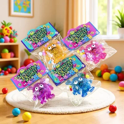 Cross-border Explosions Gold Powder Maltose Monster Squeeze Ball TPR Slow Rebound Decompression Pinch Music Toy
