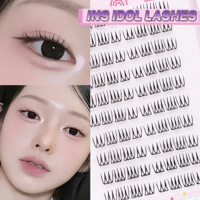 Wholesale 10 Rows Faux Cils Cluster Eyelash Pre-Glue Handmade Volume Individual Lash Extensions Soft Reusable Beauty Eyelashes