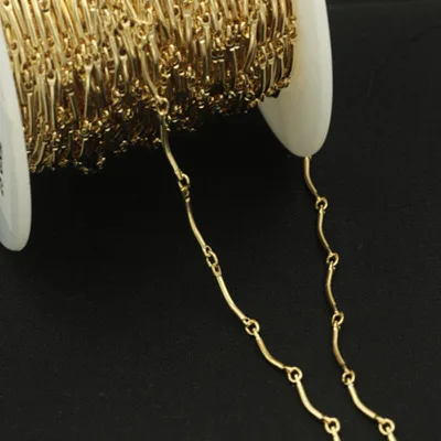 GLORY PACE Elbow Bar Chain 14K Gold Fileld in Bulk for Permanent Jewelry Necklace Bracelet Wholesale