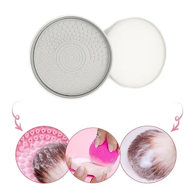 Private Label White Soapy Solid Makeup Brush Cleanser Aluminium Tin Packaging