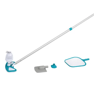 For 58234 Outdoor Above Ground Pool Accessory Pool Maintenance Kit with Vacuum and Skimmer ABS Material