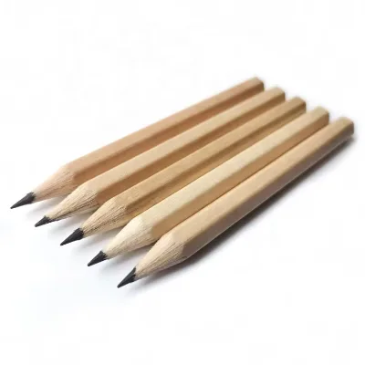 Promotional 3.5 Inch HB Graphite Small Raw Wood Golf Pencil for Children Standard Pencils with Customizable Colors