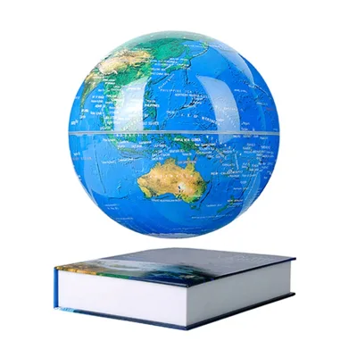 Fashion Gift 8 Inch 20cm World Globe Levitating Geographic Interactive Educational Discovery World Map LED Lighting Globes