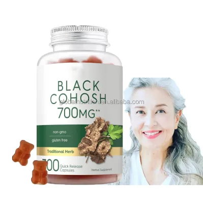 Ausreson Black Cohosh Root Extract Gummies Women Menopause Supplement Organic Black Cohosh Gummies