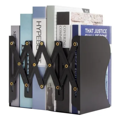 Custom Non Skid Bookends to Hold Books Metal Adjustable Book Ends for Home Office Magazine Holder Book Organizer for Desk