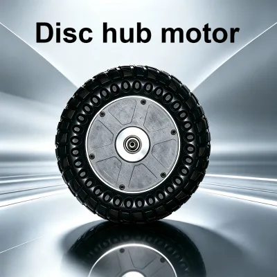 Robot Hub Motor 36V 350W Axial Flux BLDC In-Wheel Drive Motor High Efficiency 2.88mH Low Noise for Robot Industrial Sweeper