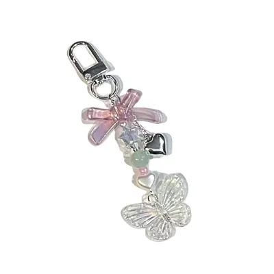 Fashionable Jellyfish Keychain Fringe Phone Charm Y2K Key Chains Phone Pendant Girls Keyring Eye Catching Dropship Star Keychain