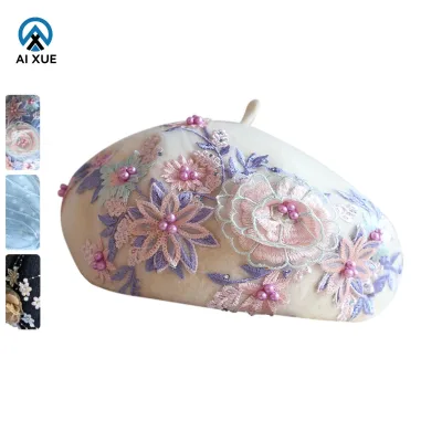 14 Years Factory Free Design Luxury Flower Berets 2026 New Arrival Winter Wholesale Beret Hats High Quality Women Beret Hat
