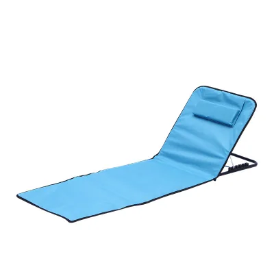 Outdoor Portable Folding Gear Adjustable Back Sun Lounger Beach Camping Mat