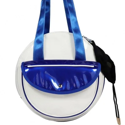 BSCI pickleball backpack Custom Patent PU Leather Padel Racket Shoulder Bag Round Shape Pickleball Tote Bag