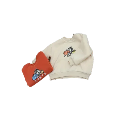 2023 Winter Kids Sweaters Boys Knit Pullover Printed Girls Turtleneck Sweatshirt Kids Knitted Hoodie