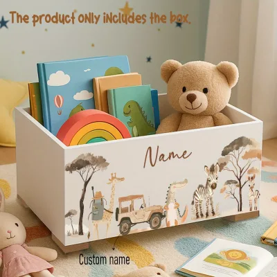 wooden box puzzle for alphabet and boxes and counting with a Wooden Base and an African Animal Migration Print wooden toy box