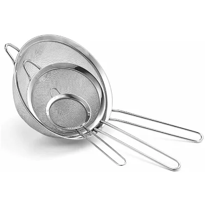 Convenient Stainless Steel Mesh Strainer Set