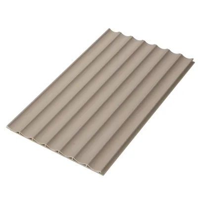 Wood Substitute 210*10mm Wave Shaped Wpc Indoor Wall Panel Fireproof Wave Shaped Wall Panel Pvc Fluted Panel Wall