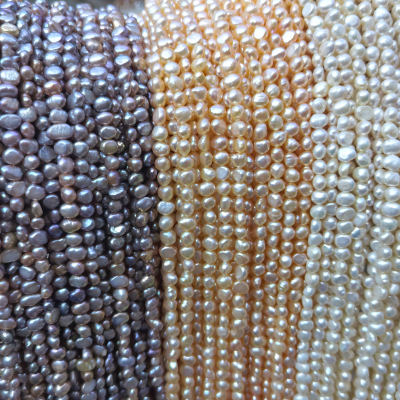 Pearl Beads Natural Loose Freshwater Pearls Colorful Pink Purple Freshwater Strands Loose Pearls for Jewelry Making