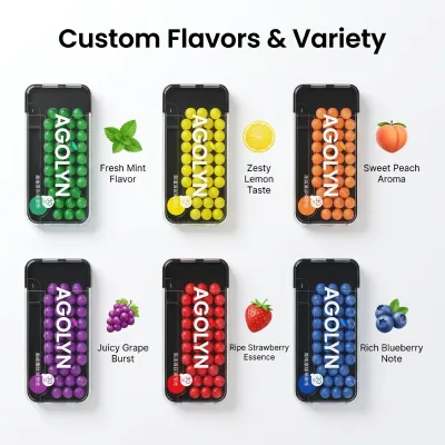 Private Label Probiotic Bead Gum Sugar-Free Fresh Breath Mint Candy with Whitening & Oral Care Benefits for Wholesale