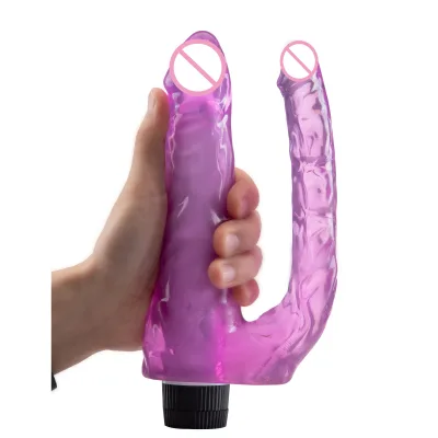 TPE Twins Pussy Vibrator,Realistic Eco-friendly Massage Stick,Waterproof Sex Toy for Pleasure 21.5cm*4.5cm