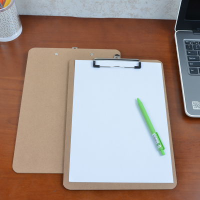 High Quality Wooden Clipboard Custom Logo Hard File Board Clip Wood Writing Drawing Board with Butterfly Clip Office