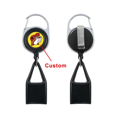 OEM Factory Custom PVC Retractable Keychain Lighter Badge Reel & Lanyard Holder Accessories