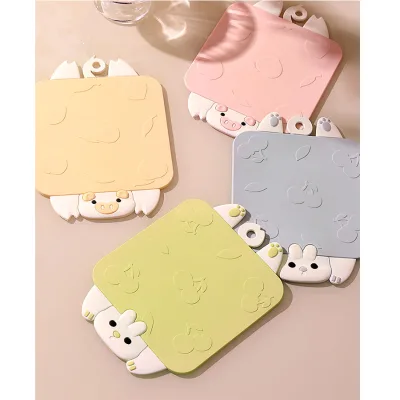 New Designs Cartoon Bar Drink Coasters Customized Logo Set of 4 Placemat for Coffee Dinning Party