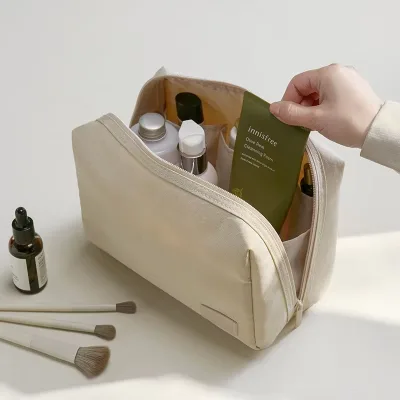 Factory Large-Capacity Travel Cosmetic Case Portable Outdoor Clutch Zipper Made Renewable Environmentally Friendly