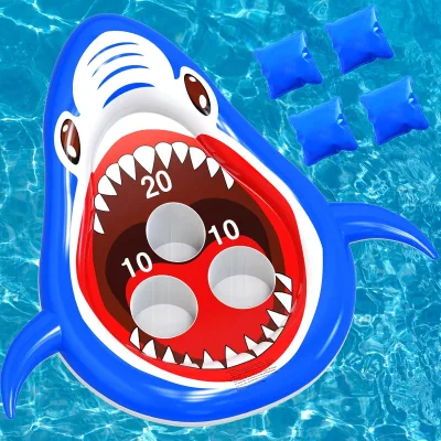 Inflatable Swimming Pool Throw Game Toys Children's Swimming Pool Float Toy Inflatable Shark Swimming Pool Toy