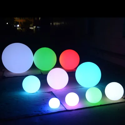Multi Color Led Lights Programmable /led Solar Plastic Glowing Ball Lighting Outdoor Waterproof Solar Led Outdoor Street Light
