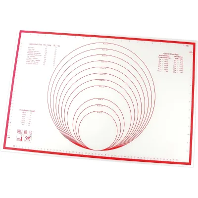 2026 Baking Silicone Mat Non-stick Silicone Baking Pastry Mat Dough Oven Pastry Baking Mat with Measurements