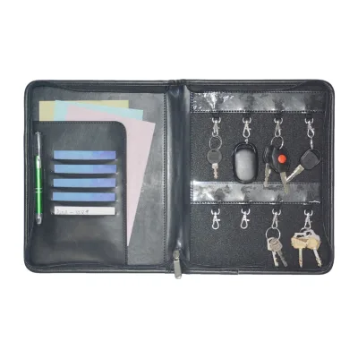 Business Padfolio and Key Case with PU Leather Folder Shape Presentation Folder for Filing Products