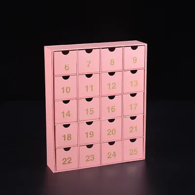 24-Day Advent Calendar Blind Box Christmas Surprise Gift Eco-Friendly Synthetic Paper Boxes for Christmas Customizable Gift Box