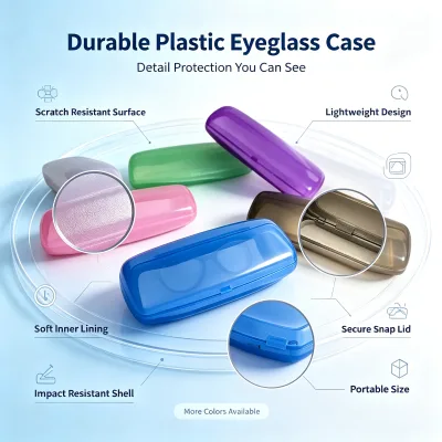 Promotional High Quality Simple Transparent Hard Shell Eyeglasses Case Anti-Scratch Small Pocket Spectacles Eyewear Case