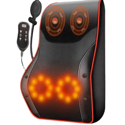 Popular Remote Massage Cushion Neck Shoulder Back Waist Legs Massager 3 Gears with Heating Vibrating Massage Pad Pillow