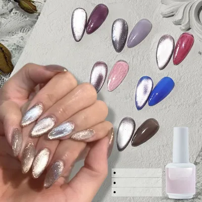 Superior Quality Wholesale 8ml Diamond Nail Supplies Different Types Galaxy Uv Led Cat Eye Nail Gel Polish