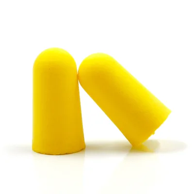 High Quality Airplane Sleep SNR 34dB Bullet Shape Pu Foam Earplugs Soundproof Ear Plugs Packed With case