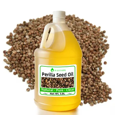 Perilla Seed Oil Cold Pressed Clear to Light Yellow Liquid, Mild Nutty Aroma, Light Non Greasy Texture, Cosmetic Grade