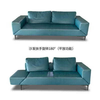 Pedal-Operated Sofa Armrest Rotation Mechanism 180° Swivel Turntable Furniture Hardware for Sectional Sofa Bed Conversion