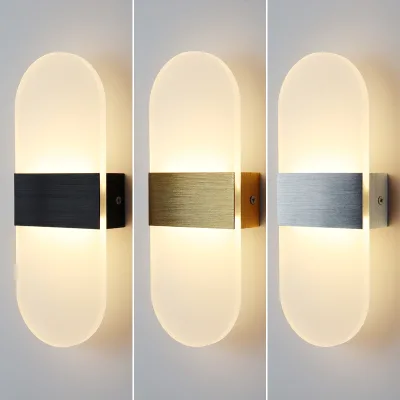 Aluminum Alloy and Acrylic Body Home Bedhead Wall Lamp Ac or Rechargeable Indoor Led Wall Sconce Light